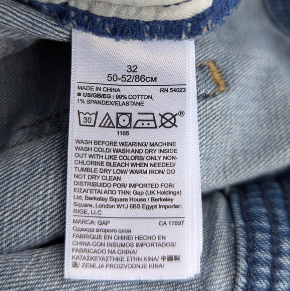 GAP 1969 High Rise Wide Leg Trouser Crop Jeans Size 32 Medium Indigo - Picture 7 of 9